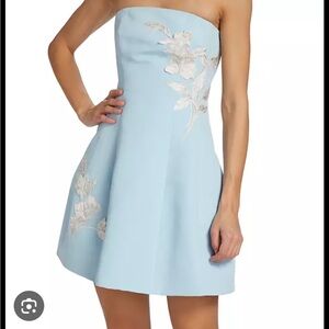 Elegant Blue Floral Dress